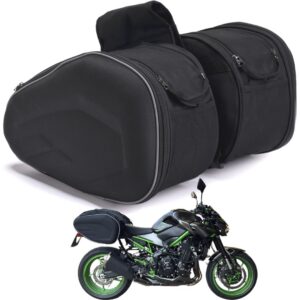 Spartan.ist expandable motorcycle saddlebags feature 36L-58L capacity with waterproof construction, lightweight design under 2 pounds per bag, quick-release buckles, universal seat-mount compatibility, collapsible storage, detachable carry handles, and reflective safety strips for night visibility. Ideal for sport bikes, dirt bikes, cruisers, touring, adventure motorcycles, and most two-wheel vehicles including mopeds and scooters. Compatible with Honda, Yamaha, Kawasaki, Triumph, Suzuki, Harley-Davidson, Ducati, Royal Enfield, and BMW. Includes rain covers, mesh pockets, adjustable frame attachment straps, and easy installation for riders seeking versatile motorcycle luggage solutions.